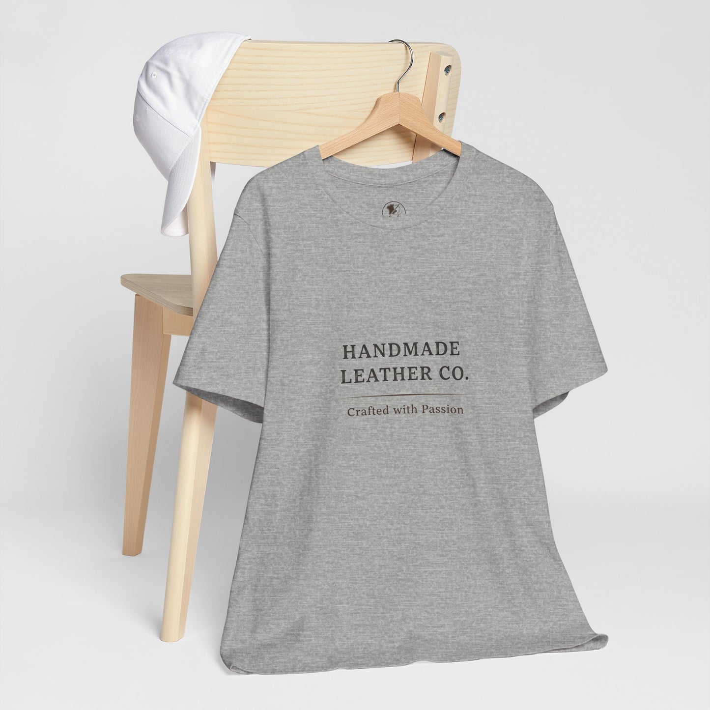 Handmade Leather Co. Tee - Unisex Casual Fashion Shirt for Everyday Wear, Stylish Comfort Gift for Leather Lovers - ArtOm_farm™ LEATHER 