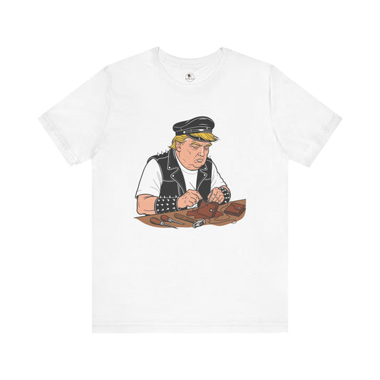 Funny Graphic Tee - Unisex Humorous Shirt for Casual Wear and Unique Gift for Him - ArtOm_farm™ LEATHER