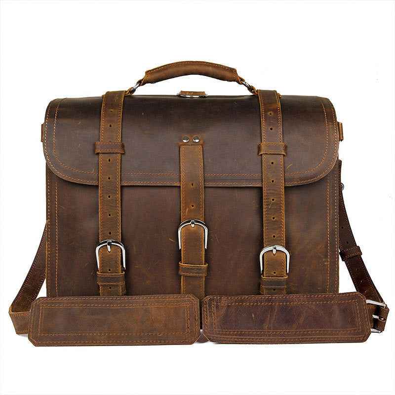Crazy Horse Leather Tote Bag - Durable and Stylish Everyday Companion - ArtOm_farm™ LEATHER