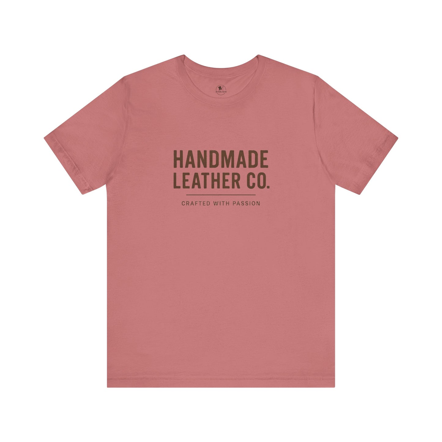 Handmade Leather Co. Tee - Stylish Unisex Casual Wear, Unique Artisan Apparel - ArtOm_farm™ LEATHER