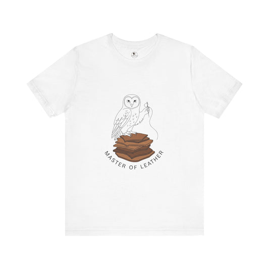 Master of Leather Tee - Ideal for Craftsmen, Creative Gifts, Casual Wear, and Artistic Celebrations - ArtOm_farm™ LEATHER