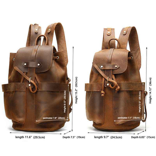 Crazy Horse Leather Travel Bag for Men and Women - Stylish & Durable