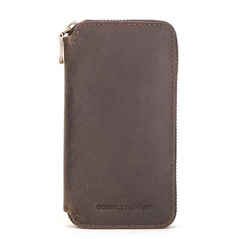 Retro Leather Watch Bag - Premium Crazy Horse Leather Craftsmanship