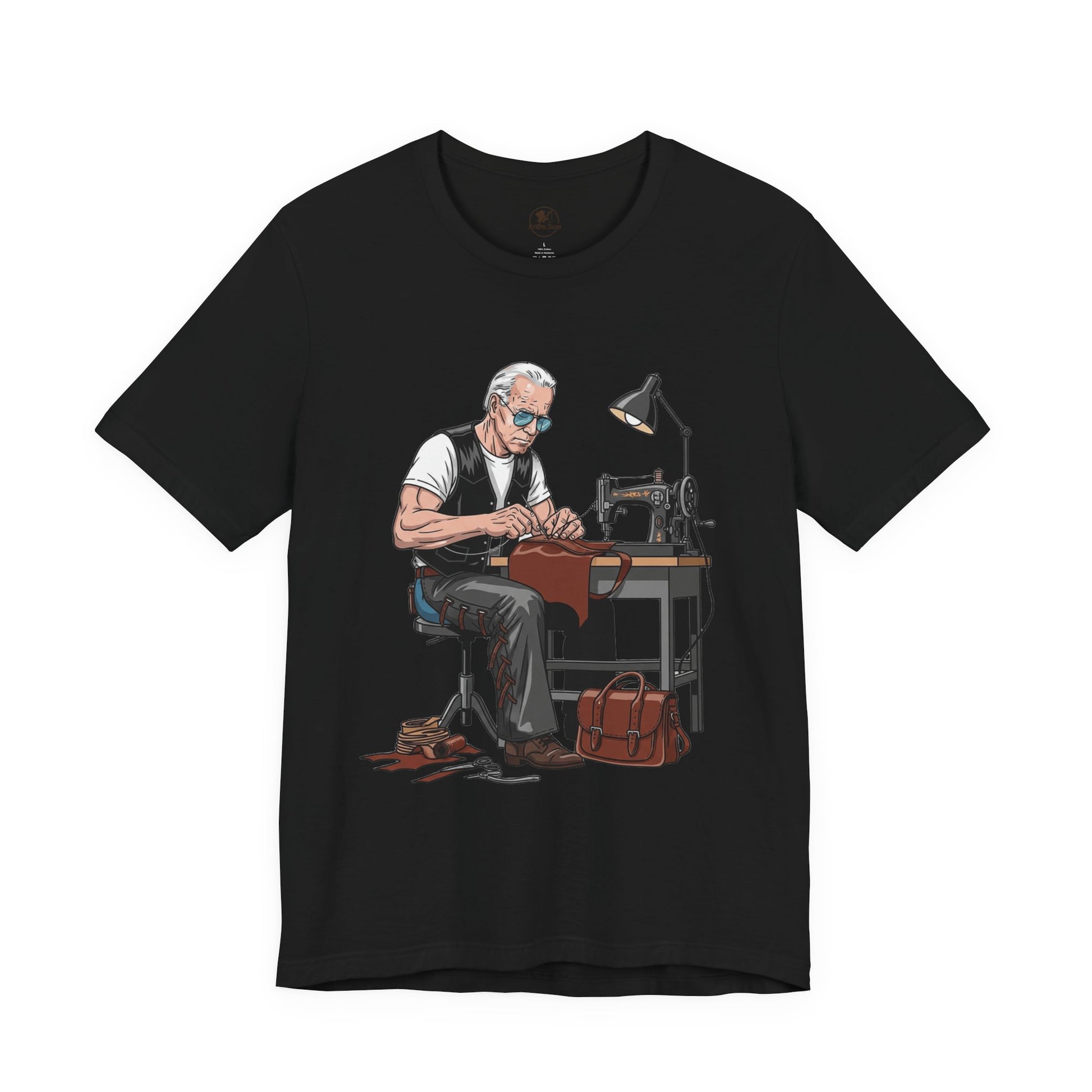 Craftsman Tee for Makers - Perfect Father's Day Gift for Sewing Enthusiasts and Artisan Apparel - ArtOm_farm™ LEATHER 