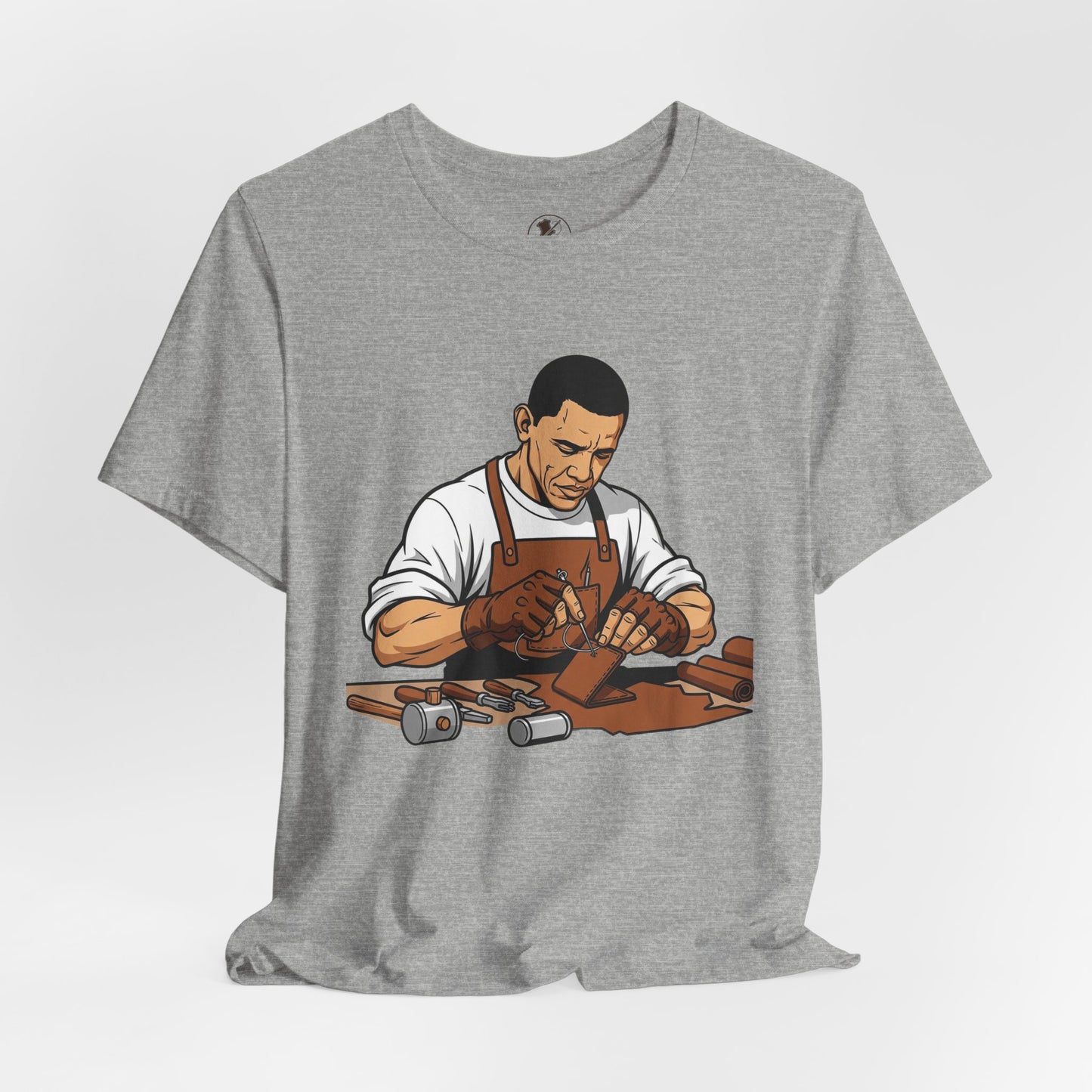 Craftsman Tee for Art Lovers - Unisex Shirt, Handyman Gift for Woodworking Enthusiasts, Perfect Father's Day Gift - ArtOm_farm™ LEATHER 