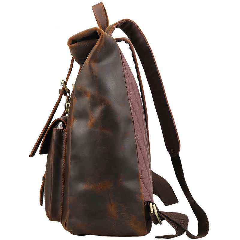 Retro Leather Backpack for Travel and City Adventures