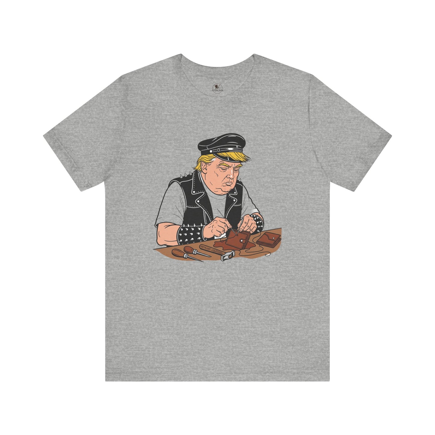 Funny Graphic Tee - Unisex Humorous Shirt for Casual Wear and Unique Gift for Him - ArtOm_farm™ LEATHER