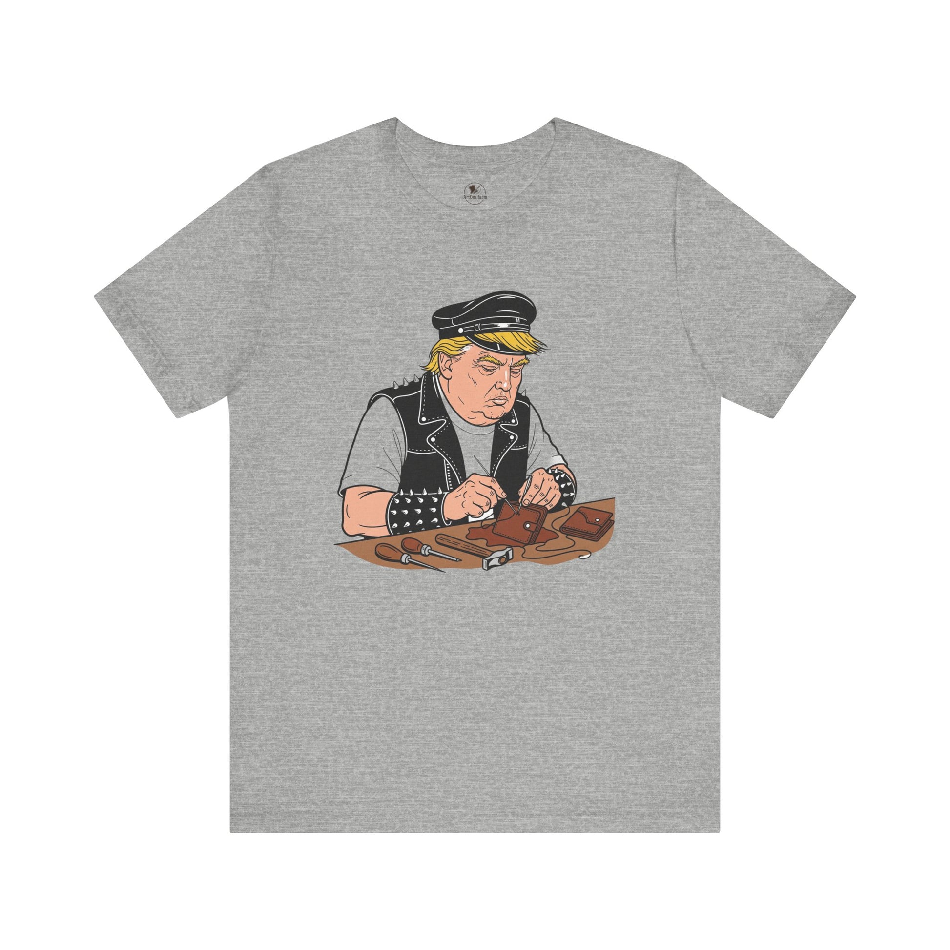 Funny Graphic Tee - Unisex Humorous Shirt for Casual Wear and Unique Gift for Him - ArtOm_farm™ LEATHER