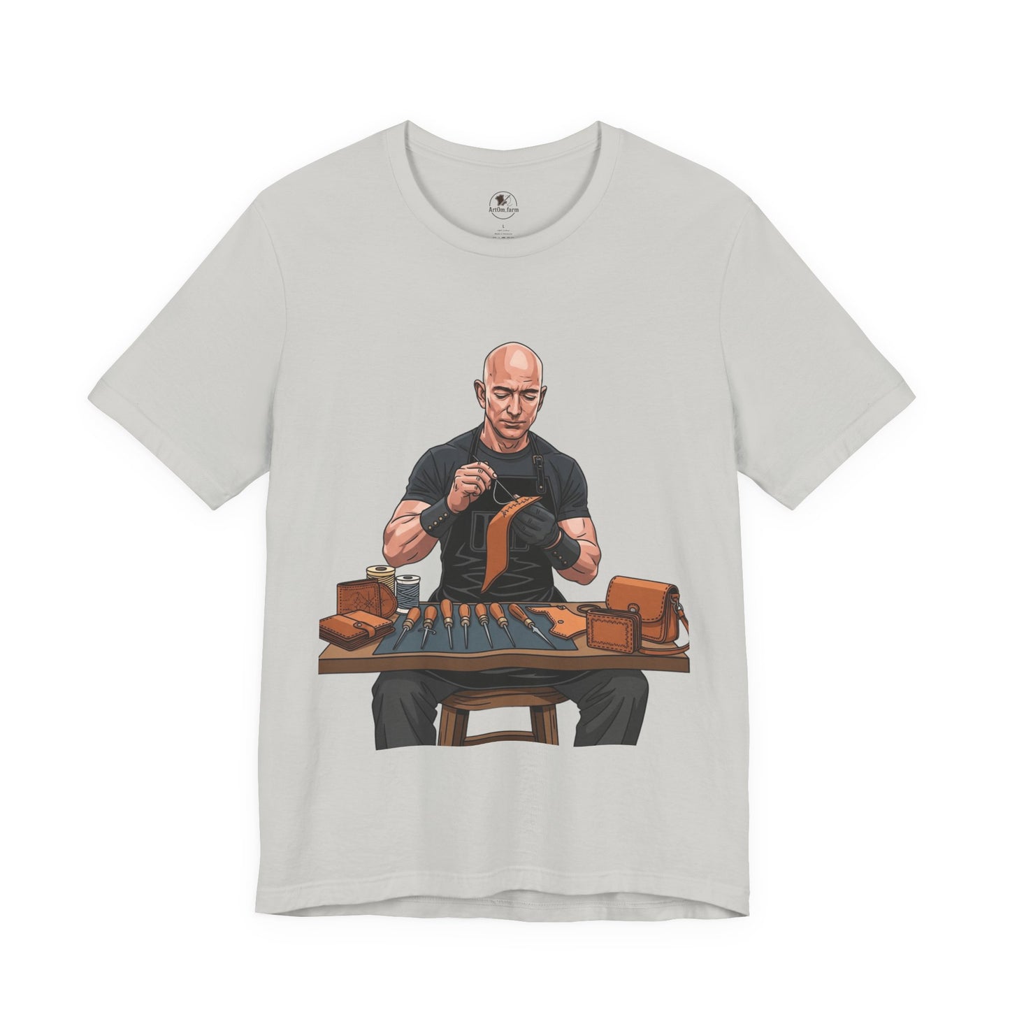 Craftsmanship Inspired Tee for Makers - Perfect Gift for Handmade Enthusiasts and Casual Wear - ArtOm_farm™ LEATHER 