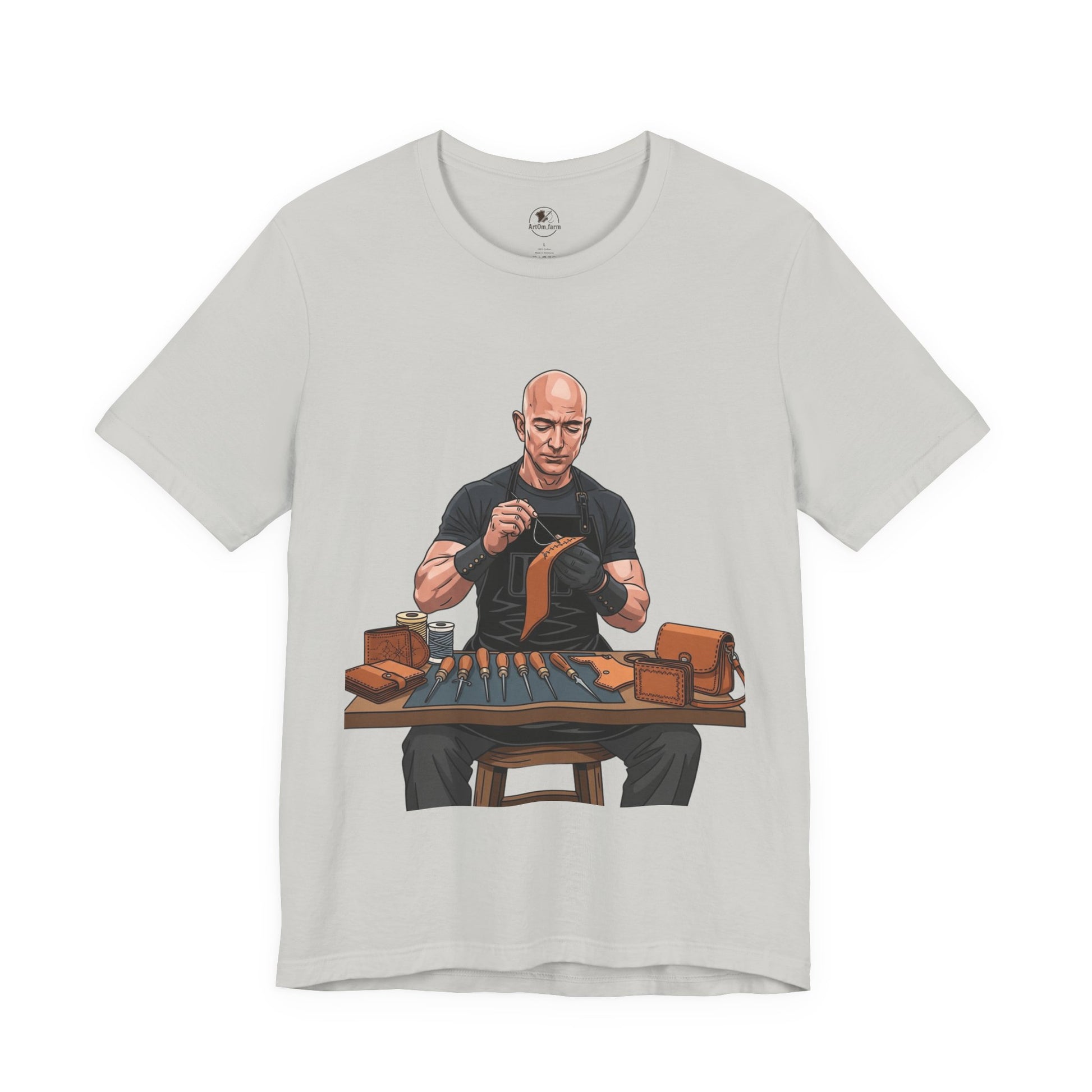 Craftsmanship Inspired Tee for Makers - Perfect Gift for Handmade Enthusiasts and Casual Wear - ArtOm_farm™ LEATHER 