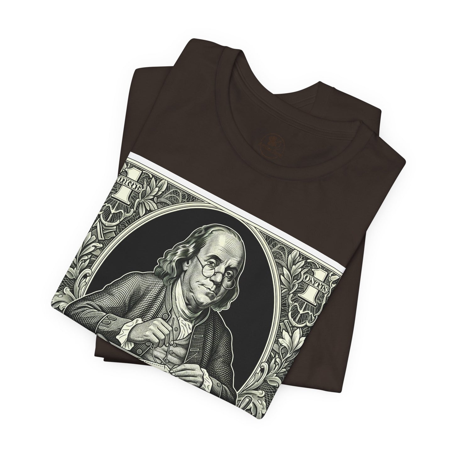 Benjamin Franklin Vintage Tee for History Lovers - Unisex Short Sleeve Shirt, Unique Teacher Gift - ArtOm_farm™ LEATHER