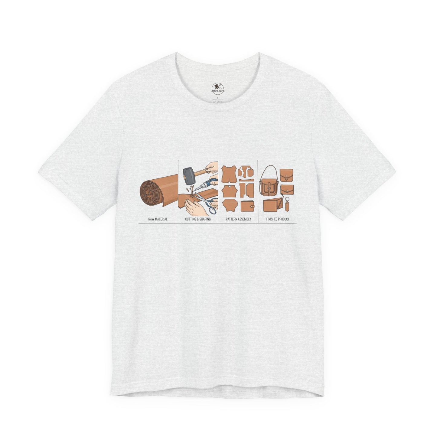 Crafting Adventure Unisex T-Shirt | Maker Gift, DIY Enthusiast Tee, Unique Artsy Clothing, Creative Hobby Attire, Gift for Crafters - ArtOm_farm™ LEATHER
