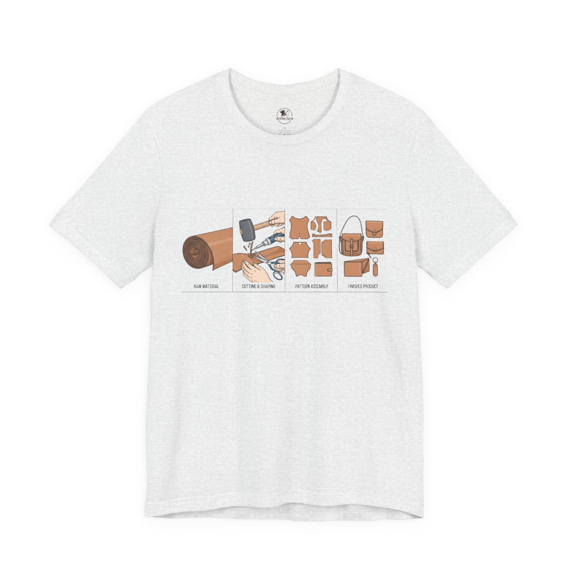 Crafting Adventure Unisex T-Shirt | Maker Gift, DIY Enthusiast Tee, Unique Artsy Clothing, Creative Hobby Attire, Gift for Crafters - ArtOm_farm™ LEATHER