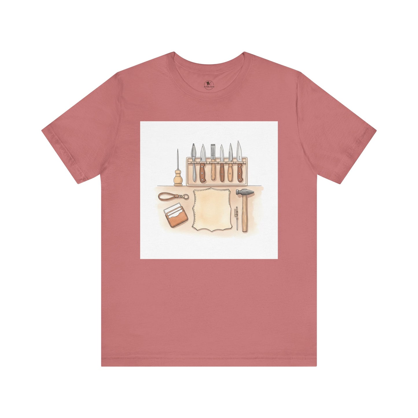 Craftsman Tools Shirt - Short Sleeve Tee for DIY Enthusiasts, Artisan Gift, Workshop Apparel, Perfect Father's Day Gift - ArtOm_farm™ LEATHER