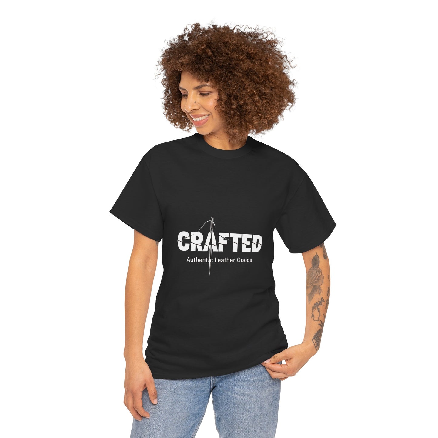 Crafted Leather Goods Tee - Artisan Unisex T-Shirt for Casual Everyday Wear, Unique Gift for Him, Perfect for Craft Lovers - ArtOm_farm™ LEATHER