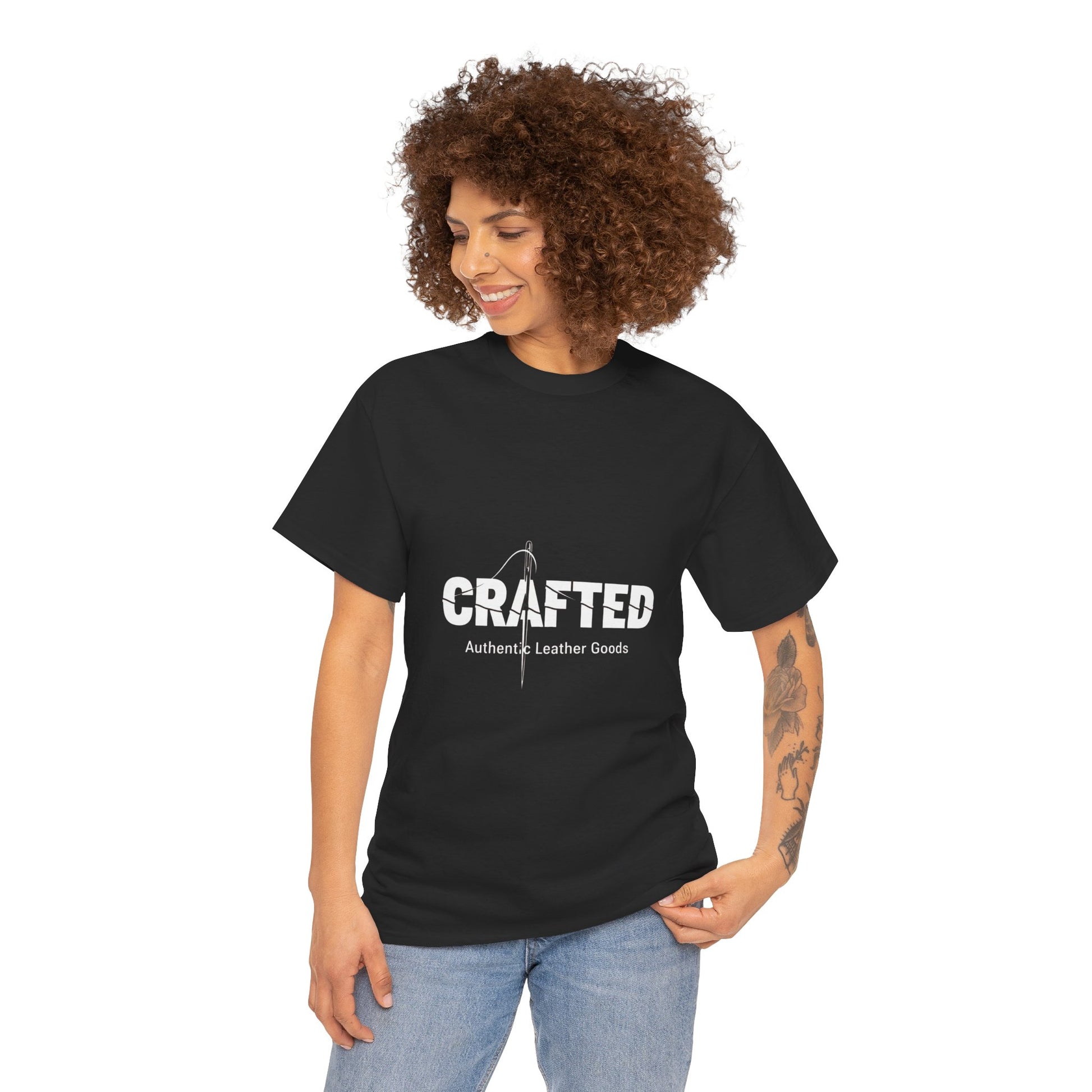 Crafted Leather Goods Tee - Artisan Unisex T-Shirt for Casual Everyday Wear, Unique Gift for Him, Perfect for Craft Lovers - ArtOm_farm™ LEATHER