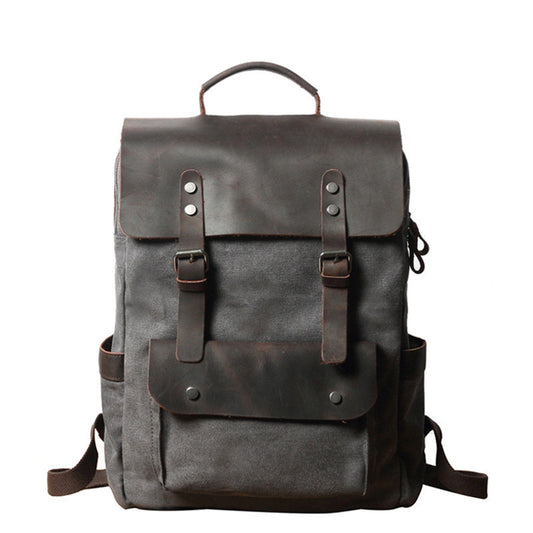 Horse Leather Outdoor Backpack for Adventurous Journeys - ArtOm_farm™ LEATHER 