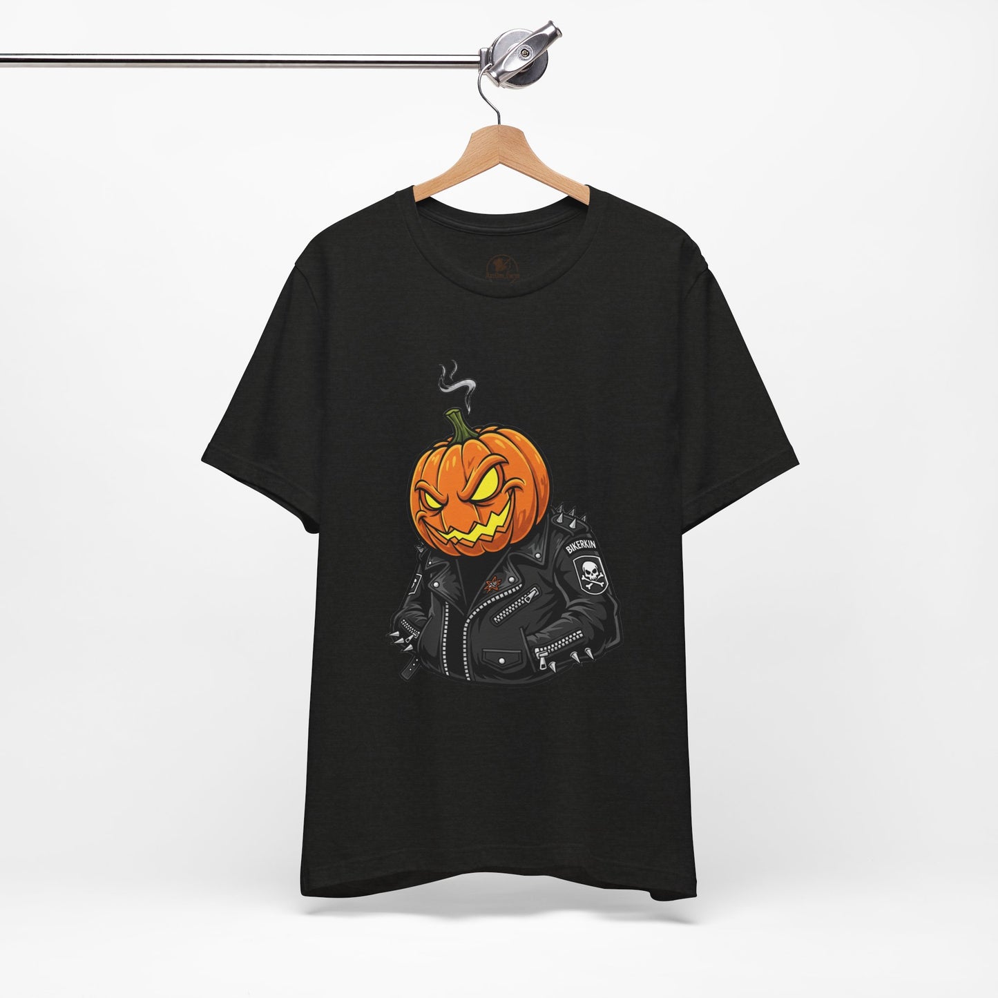 Pumpkin Punk T-Shirt - Edgy Halloween Graphic Tee for Unisex Style at Autumn Parties