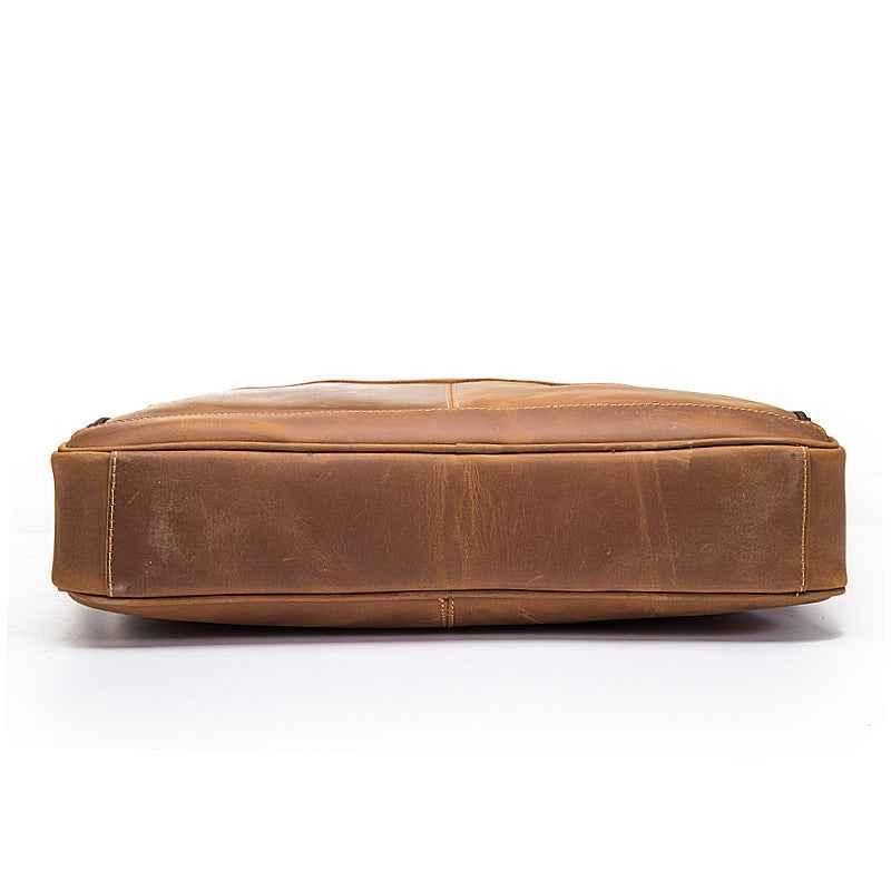 Vintage Leather Men's Bag Crafted from Crazy Horse Leather - ArtOm_farm™ LEATHER