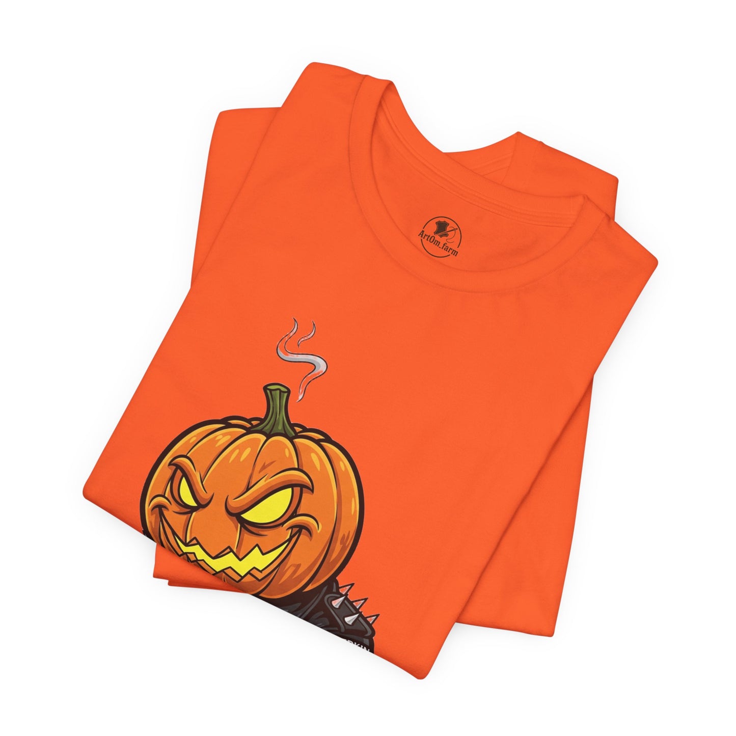 Pumpkin Punk T-Shirt - Edgy Halloween Graphic Tee for Unisex Style at Autumn Parties