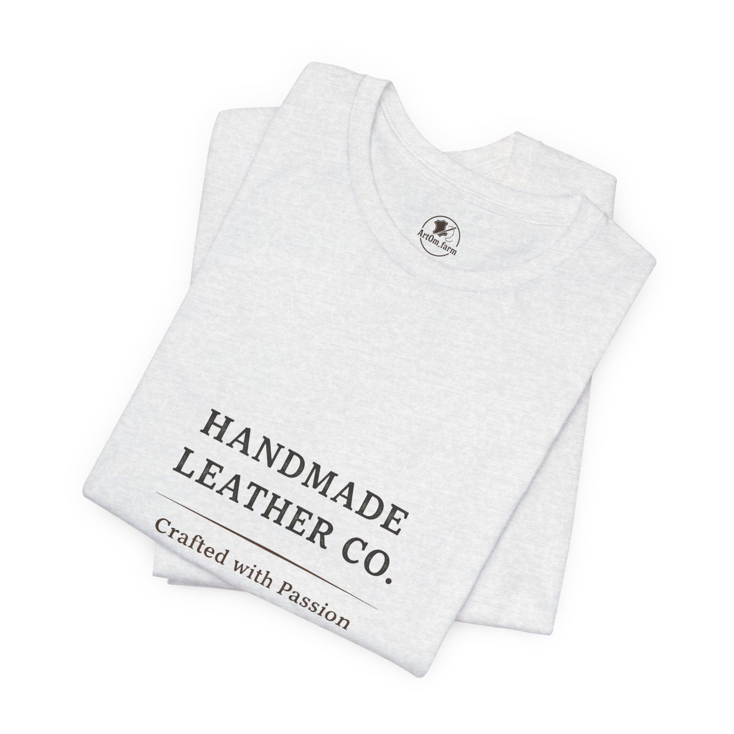 Handmade Leather Co. Tee - Unisex Casual Fashion Shirt for Everyday Wear, Stylish Comfort Gift for Leather Lovers - ArtOm_farm™ LEATHER