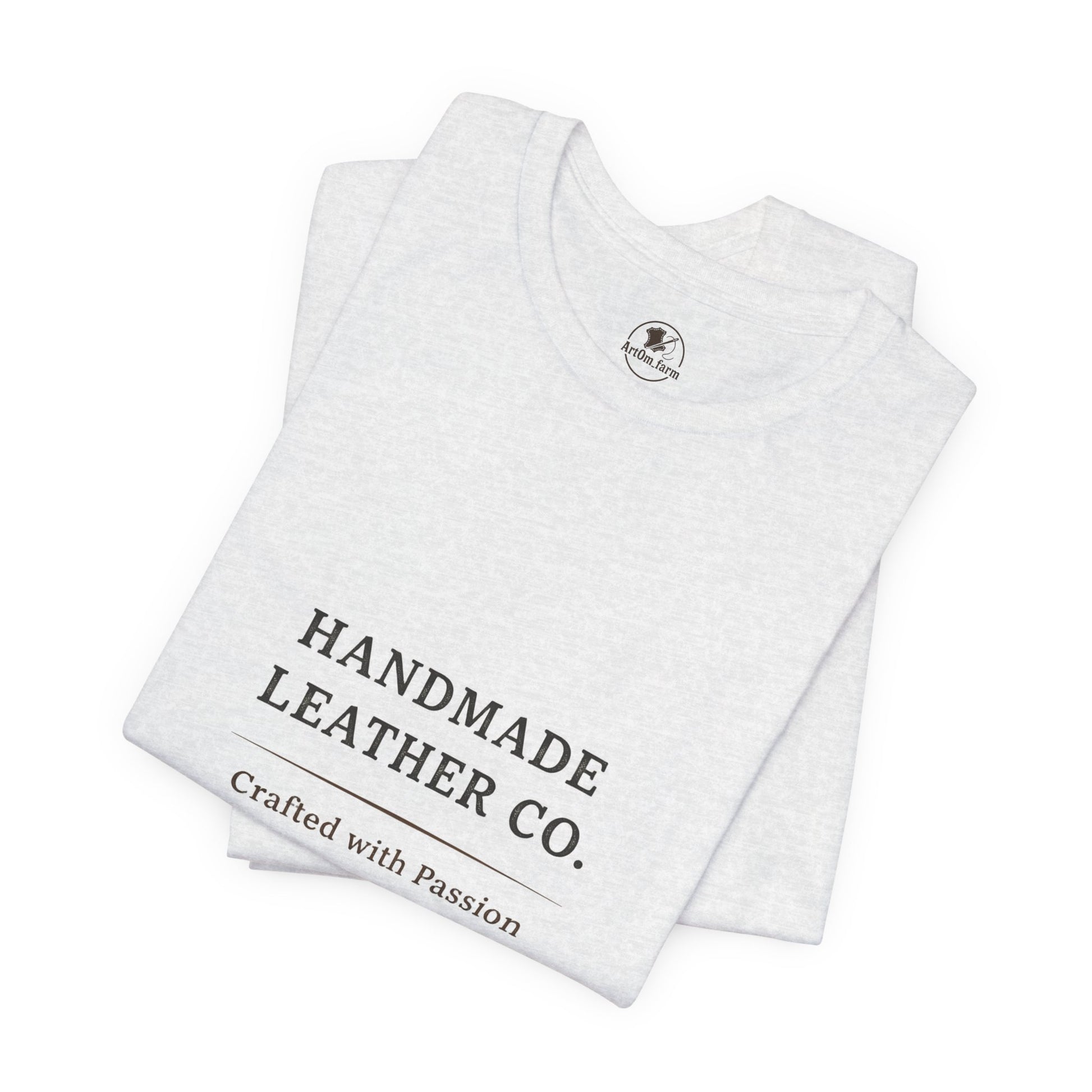 Handmade Leather Co. Tee - Unisex Casual Fashion Shirt for Everyday Wear, Stylish Comfort Gift for Leather Lovers - ArtOm_farm™ LEATHER