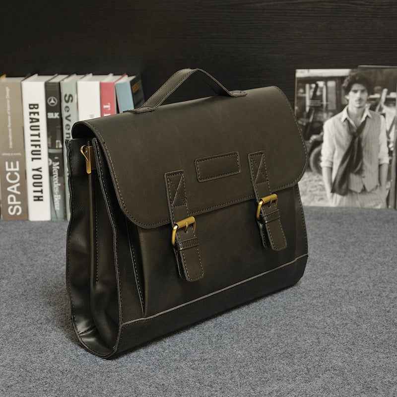 Crazy Horse Leather Briefcase for Men - Timeless Style and Durability - ArtOm_farm™ LEATHER