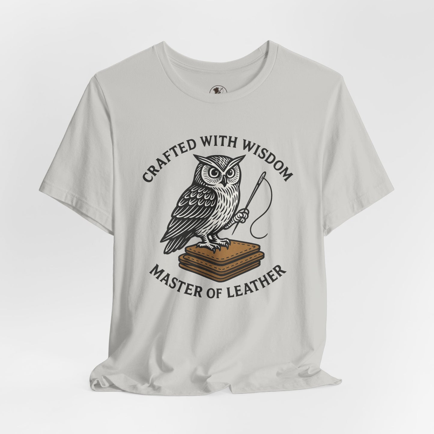 Wise Owl Unisex Tee - Unique Animal Design, Eco-Friendly Apparel for Crafters and Style Enthusiasts - ArtOm_farm™ LEATHER 