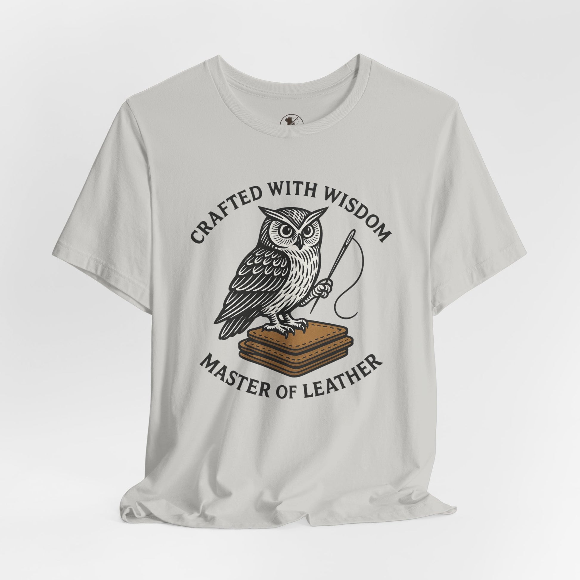 Wise Owl Unisex Tee - Unique Animal Design, Eco-Friendly Apparel for Crafters and Style Enthusiasts - ArtOm_farm™ LEATHER 