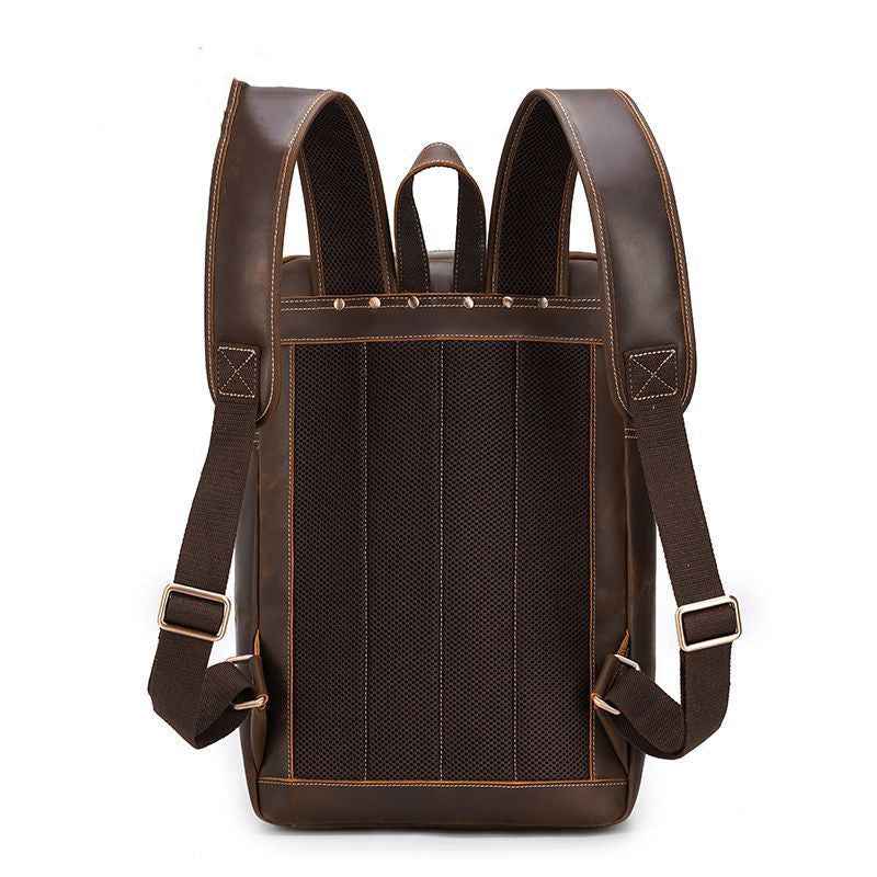 Crazy Horse Leather Backpack for Travel - Durable & Stylish Design - ArtOm_farm™ LEATHER