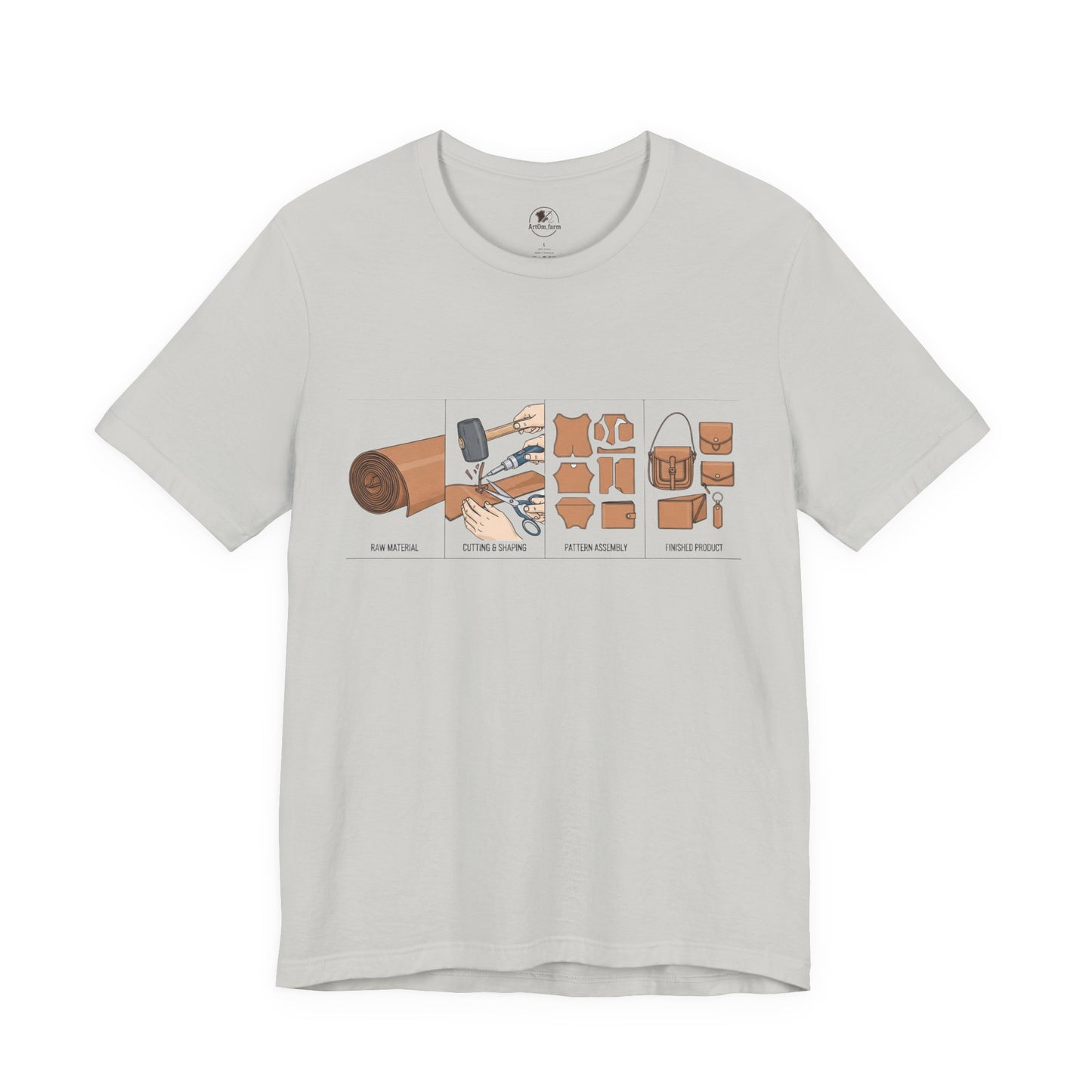 Crafting Adventure Unisex T-Shirt | Maker Gift, DIY Enthusiast Tee, Unique Artsy Clothing, Creative Hobby Attire, Gift for Crafters - ArtOm_farm™ LEATHER