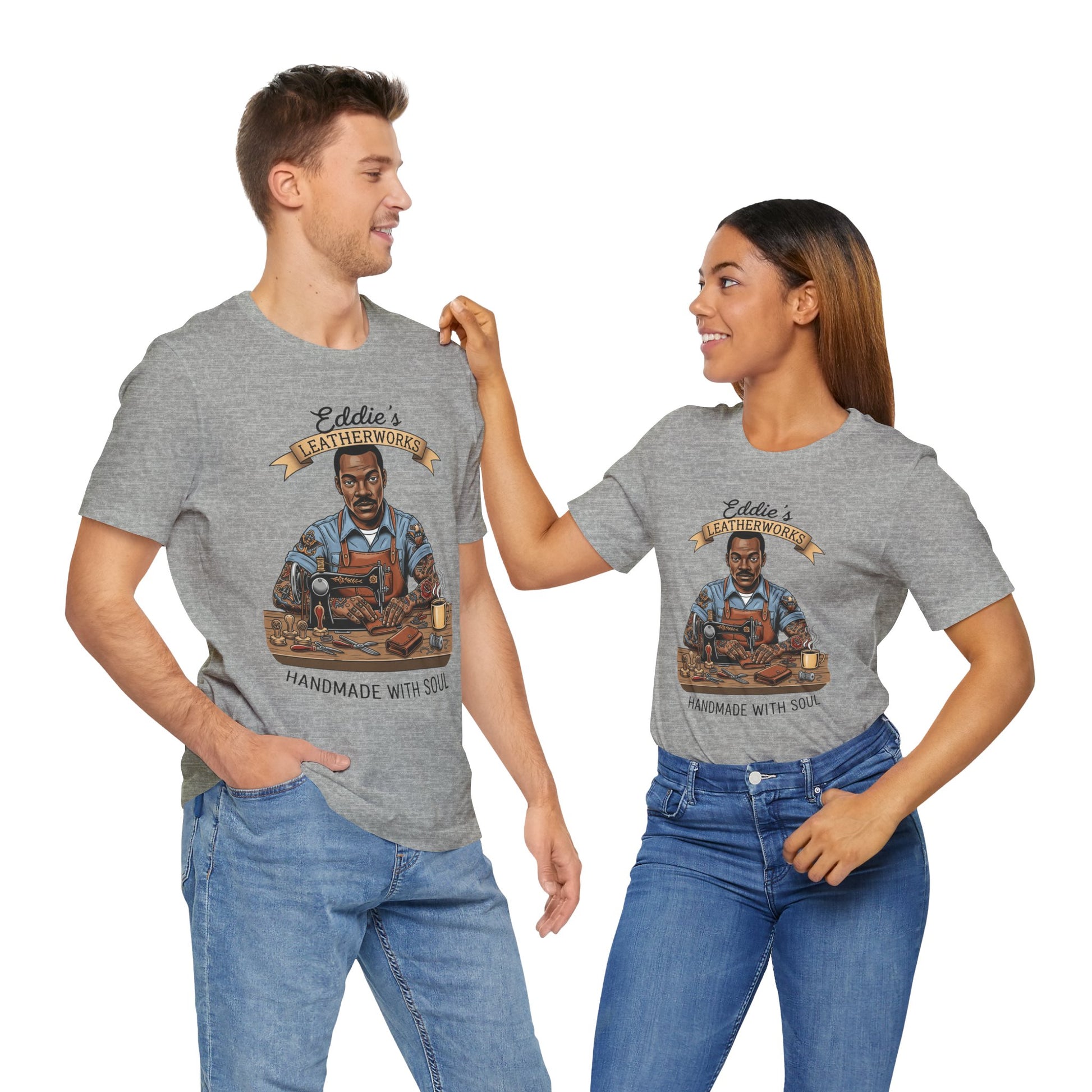 Handcrafted Leatherwork Tee for Craftsmen and DIY Enthusiasts, Perfect Artisan Shirt Gift for Dad on Father's Day - ArtOm_farm™ LEATHER 