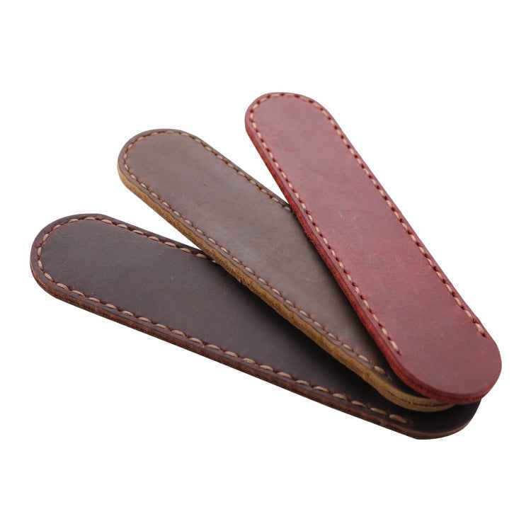 Retro Leather Pencil Case - Handmade Genuine Crazy Horse Leather