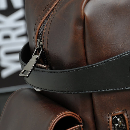 Classic Leather Men's Bag - Casual Crazy Horse Crossbody Travel Bag with Large Capacity - ArtOm_farm™ LEATHER 