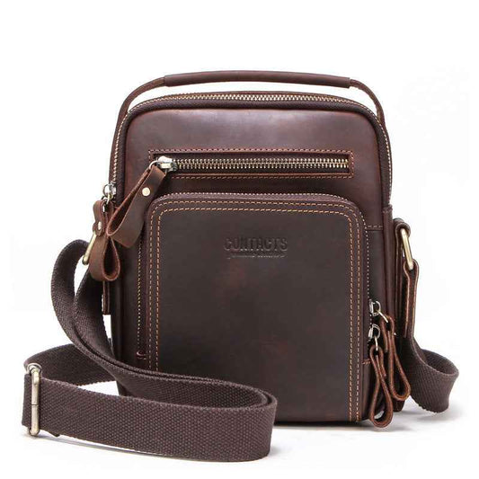 Dark Angels Leather Bag - Fashion Trend Retro Crazy Horse Leather Bag