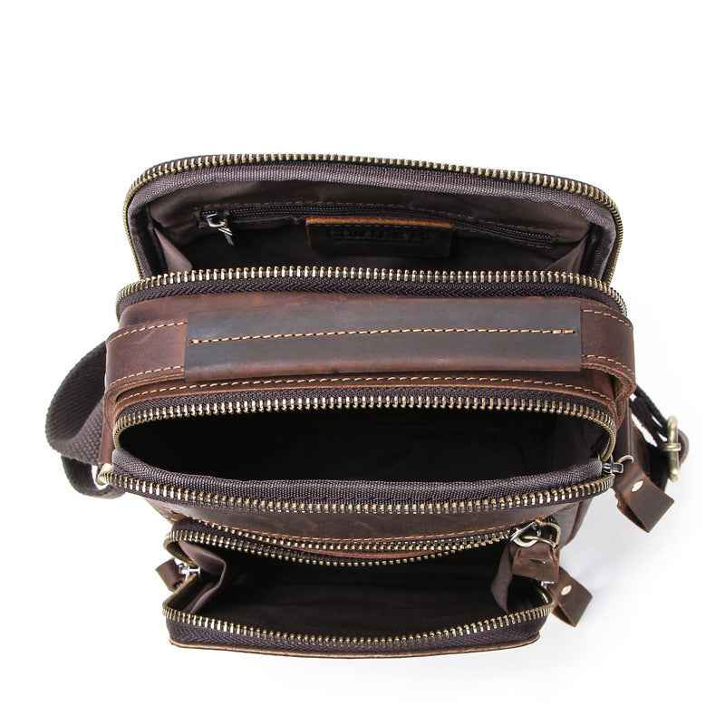 Dark Angels Leather Bag - Fashion Trend Retro Crazy Horse Leather Bag