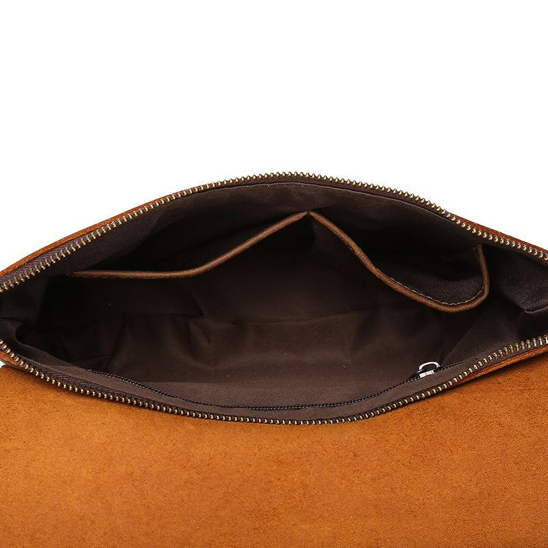 Horse Leather Men's Shoulder Bag - Retro Fashion Casual Messenger Bag - ArtOm_farm™ LEATHER 