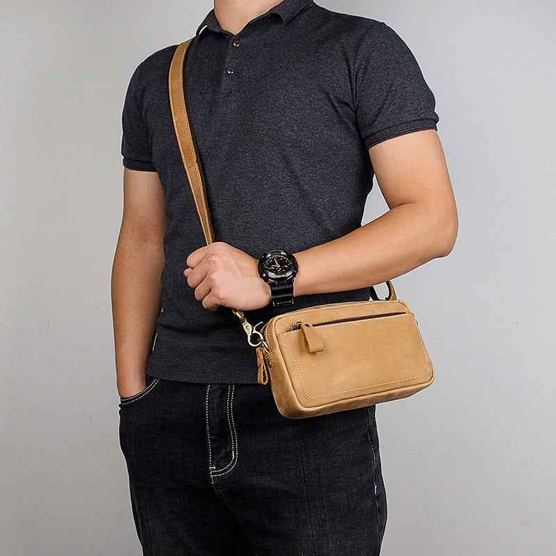 Retro Leather Men’s Clutch - Crazy Horse Leather Design