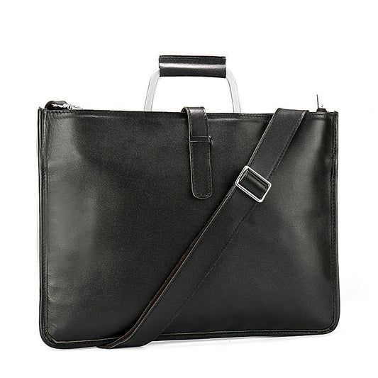 Crazy Horse Leather Handbag for Men - Horizontal Briefcase and Bag from England - ArtOm_farm™ LEATHER 