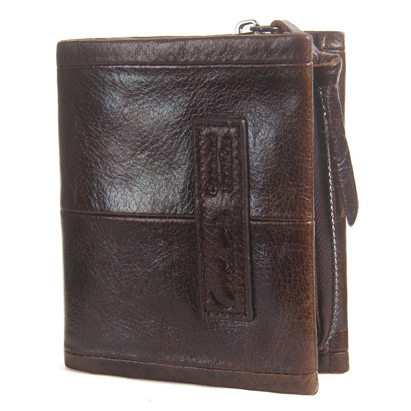 Vintage Leather Wallet for Men - Classic Style and Functionality - ArtOm_farm™ LEATHER 