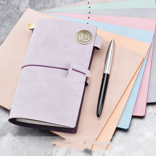 Vintage Leather Travel Notepad - Classic Journal for Your Adventures - ArtOm_farm™ LEATHER 