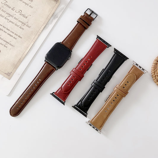 Glossy Oily Wax Texture Crazy Horse Leather Strap for Durability and Style - ArtOm_farm™ LEATHER 
