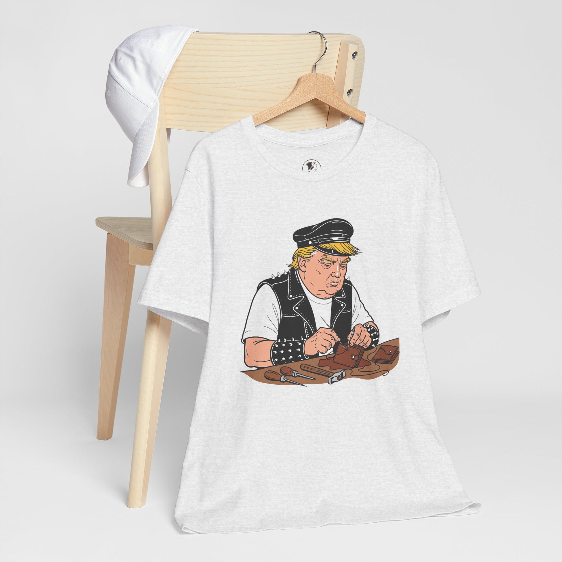 Funny Graphic Tee - Unisex Humorous Shirt for Casual Wear and Unique Gift for Him - ArtOm_farm™ LEATHER 