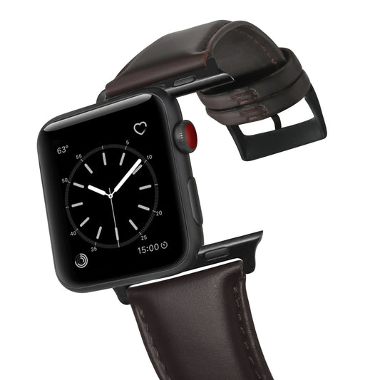 Apple Watch Leather Strap - Compatible All-inclusive Crazy Horse Pattern Oil Wax Leather Band for Apple Watch Iwatch - ArtOm_farm™ LEATHER 