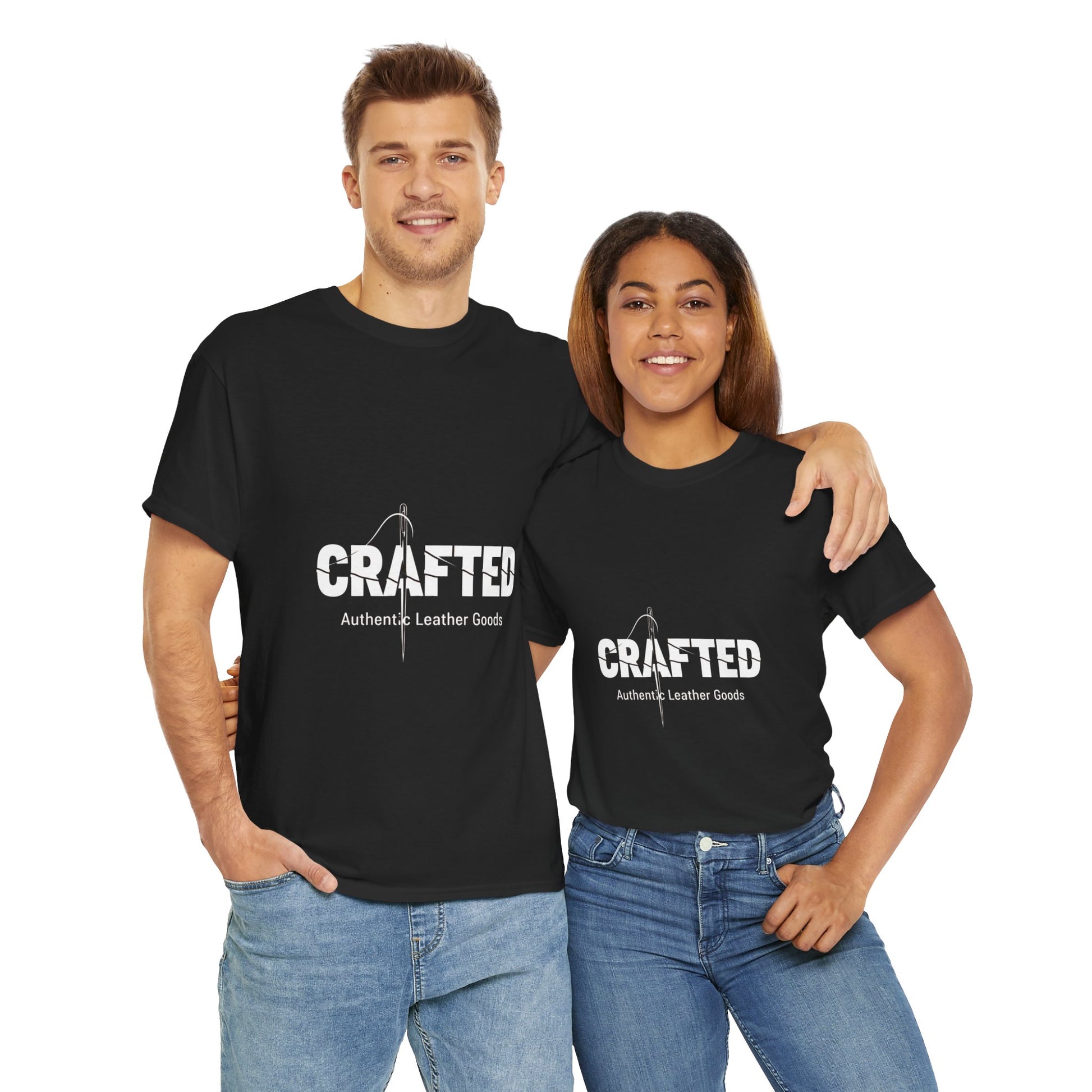 Crafted Leather Goods Tee - Artisan Unisex T-Shirt for Casual Everyday Wear, Unique Gift for Him, Perfect for Craft Lovers - ArtOm_farm™ LEATHER