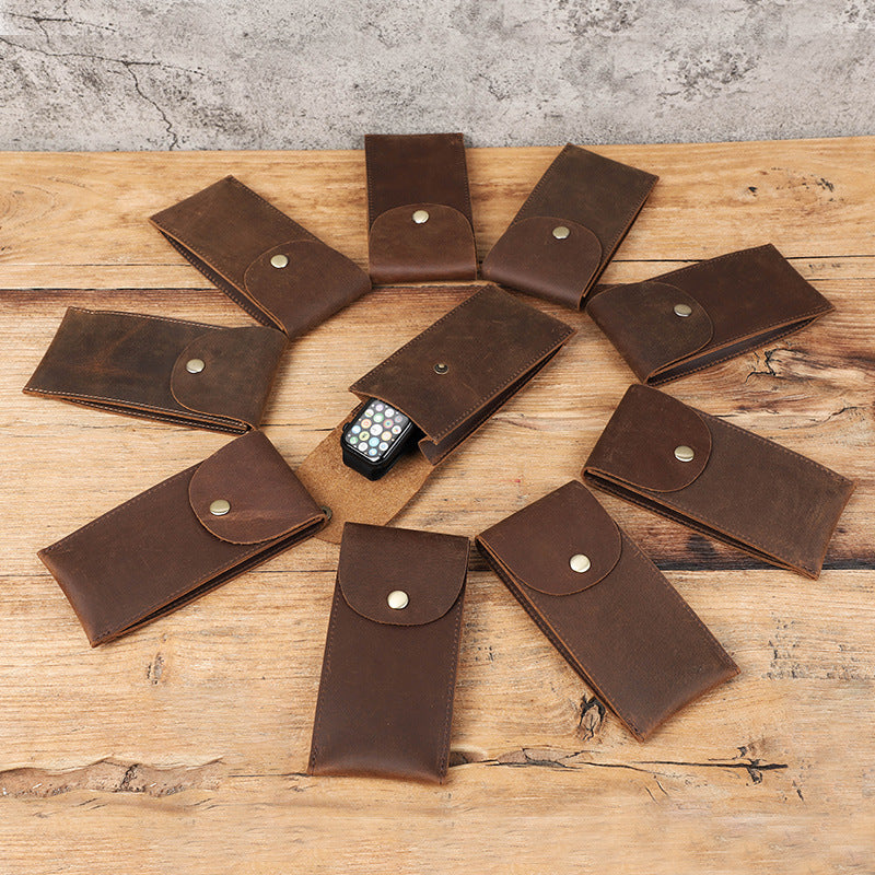Applicable Apple Watch Leather Cover - Crazy Horse Leather Watch Protector - ArtOm_farm™ LEATHER