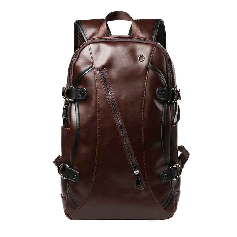 Crazy Horse Leather Backpack - Retro Traveler Design for Adventurers