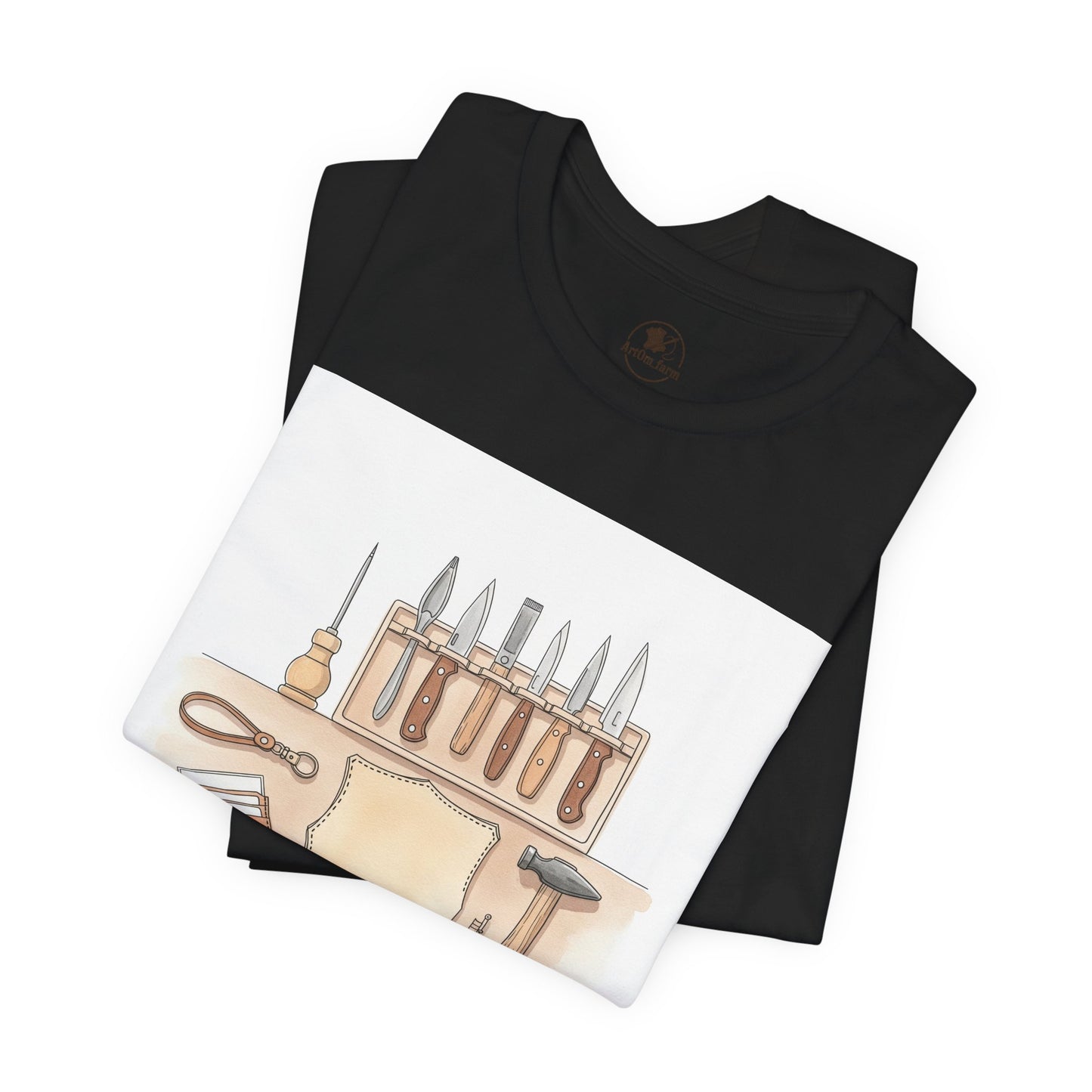 Craftsman Tools Shirt - Short Sleeve Tee for DIY Enthusiasts, Artisan Gift, Workshop Apparel, Perfect Father's Day Gift - ArtOm_farm™ LEATHER