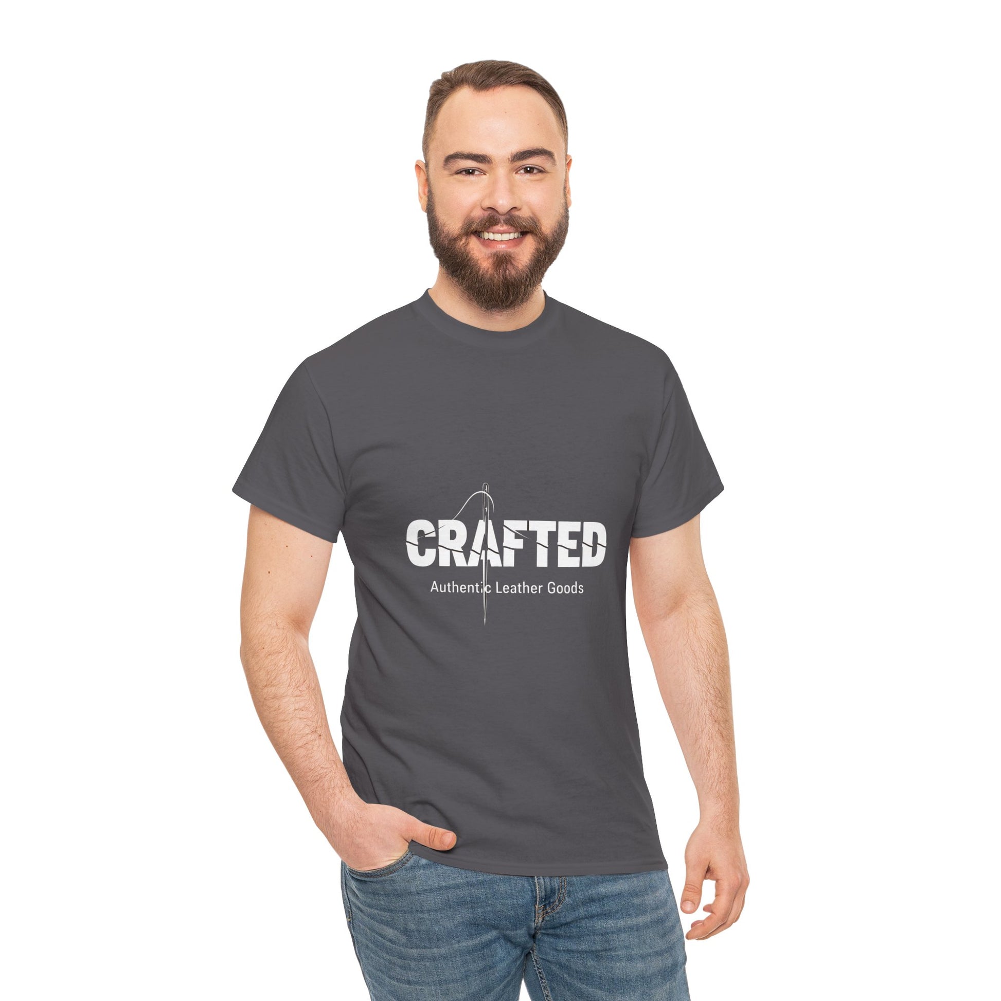 Crafted Leather Goods Tee - Artisan Unisex T-Shirt for Casual Everyday Wear, Unique Gift for Him, Perfect for Craft Lovers - ArtOm_farm™ LEATHER