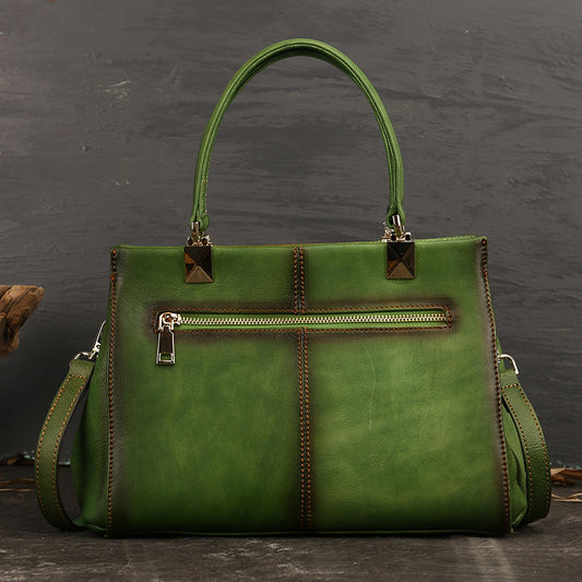 Vintage Leather Handbag - Timeless Style and Unmatched Quality - ArtOm_farm™ LEATHER 